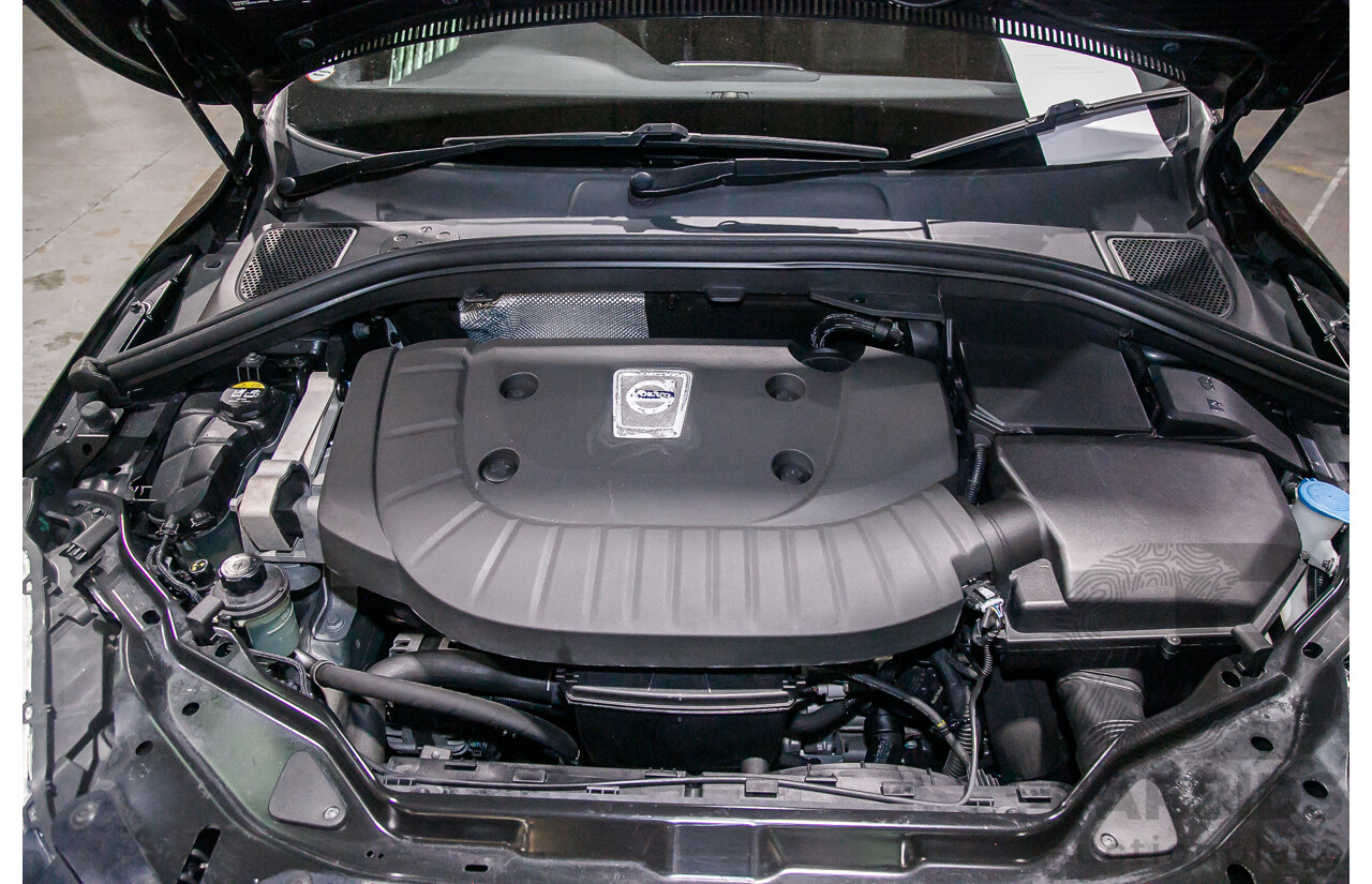 6/2015 Volvo XC60 D5 R-Design (AWD) DZ MY15 4d Wagon Metallic Black Twin Turbo Diesel 2.4L