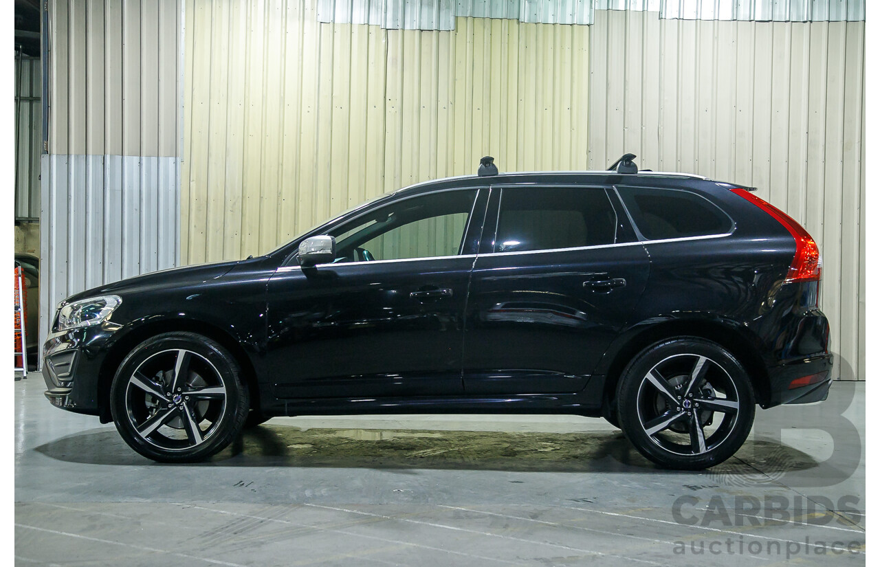 6/2015 Volvo XC60 D5 R-Design (AWD) DZ MY15 4d Wagon Metallic Black Twin Turbo Diesel 2.4L