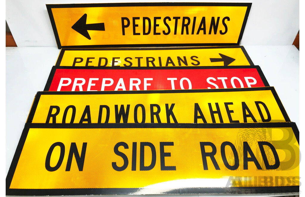 Corflute Roadwork Signs - Lot of 12