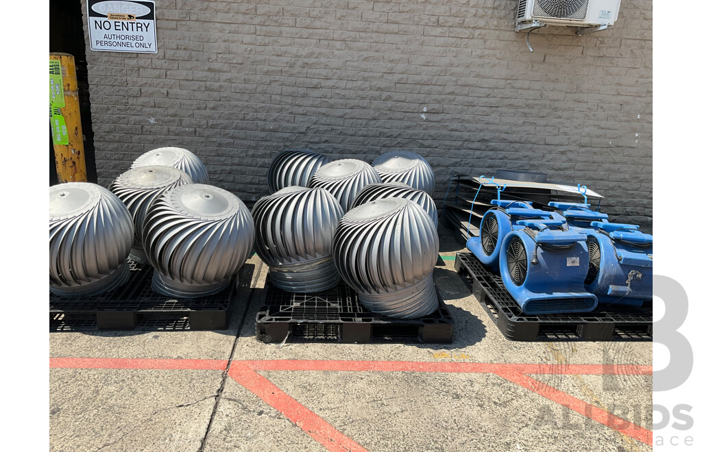 Industrial Whirly Birds, Base Plates and Fral Air Movers