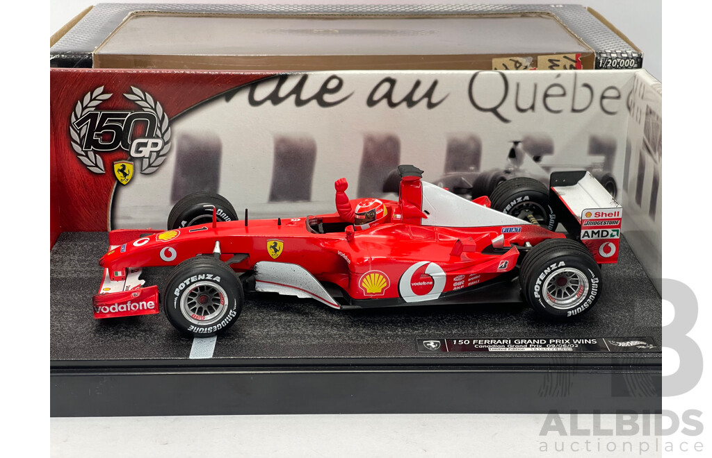 Hot Wheels Racing Ferrari 150th Formula 1 Win - 2002 Canadian Grand Prix  - 1/18  Scale