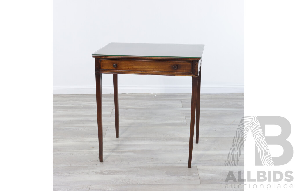 Antique Side Table Desk with Tapered Legs