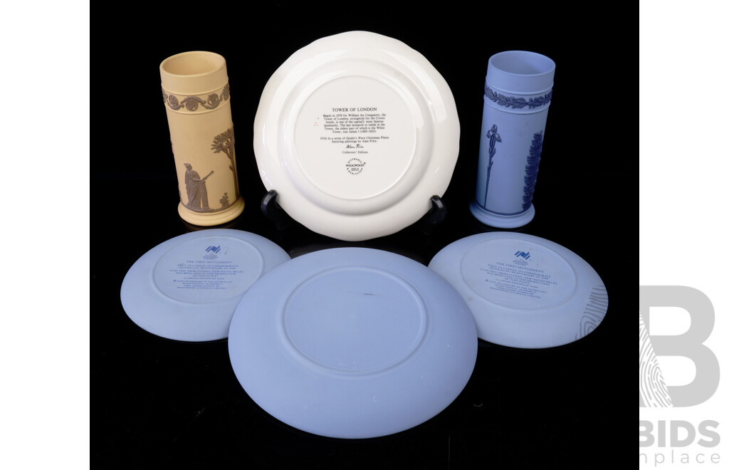 Collection SIx Wedgwood Items Including Five Pieces Jasperware
