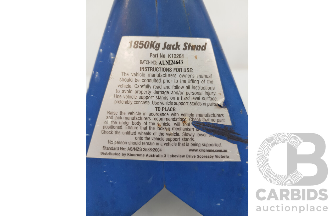 Kincrome 1850kg Ratchet Jack Stand - Lot of 2