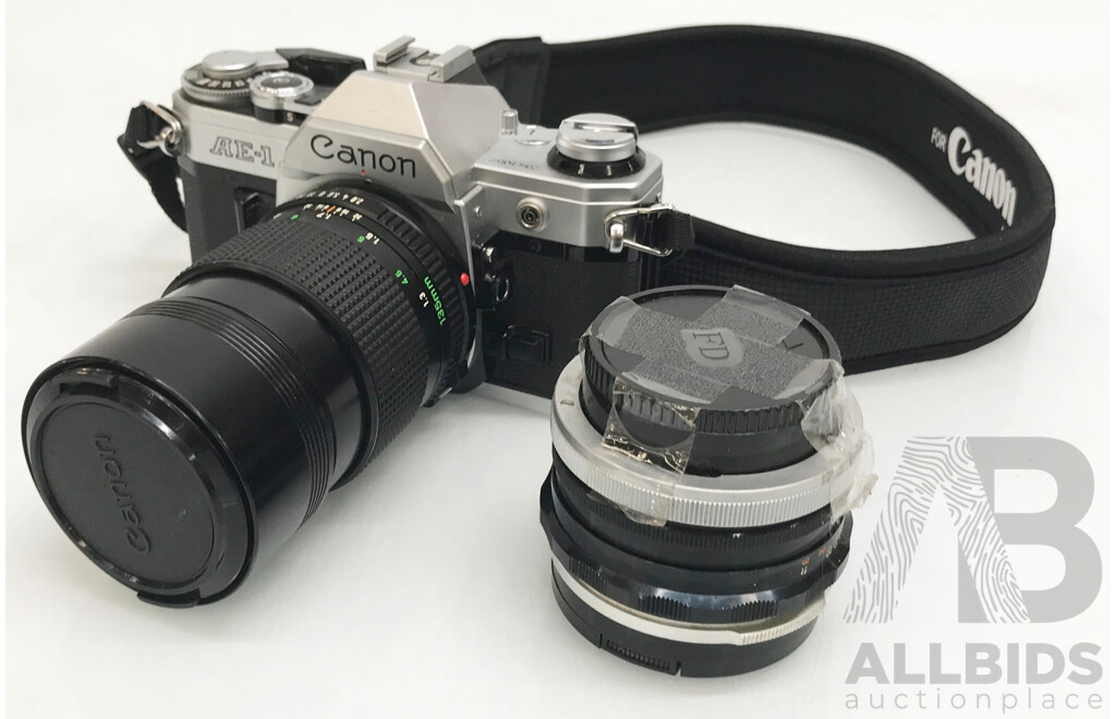 Canon AE-1 SLR Camera with Canon Lens