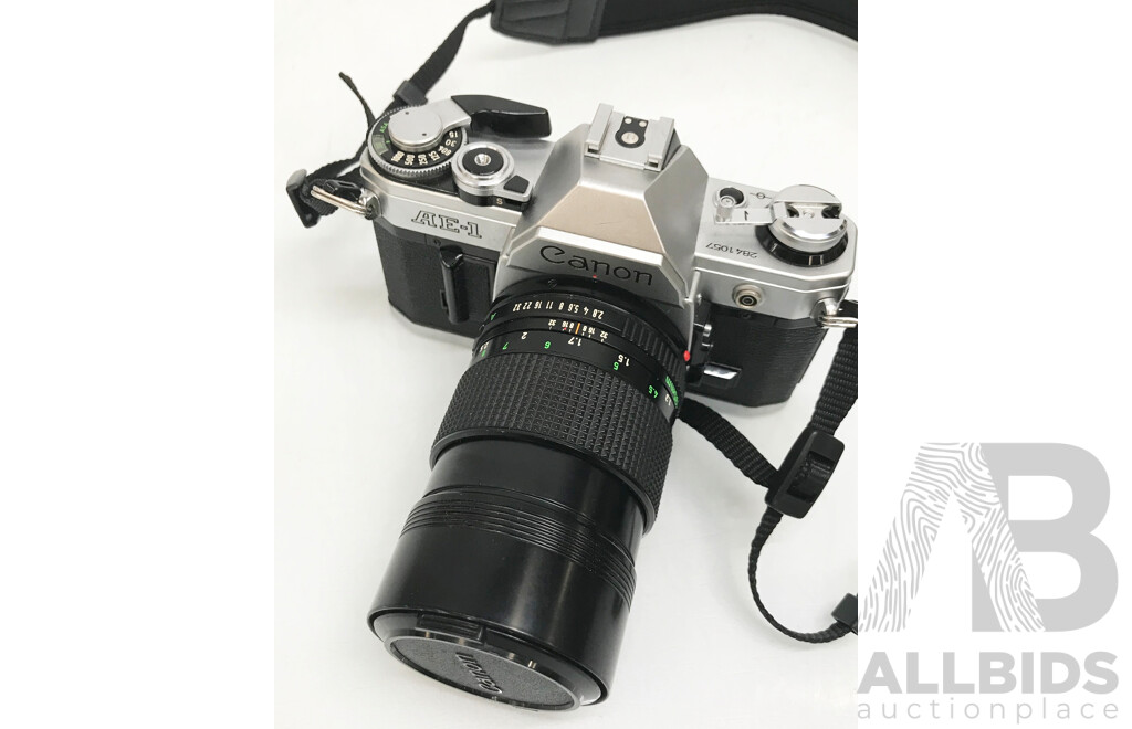 Canon AE-1 SLR Camera with Canon Lens
