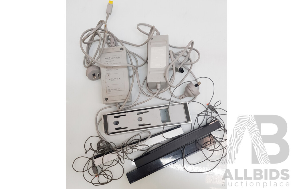 Nintendo (RVL-001 AUS) Wii Consoles and Assorted PlayStation Controllers