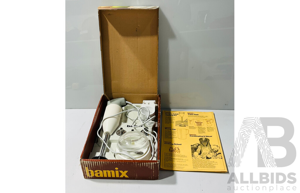 Vintage Bamix in Original Box with Instructions and a Reschs Beer Tap