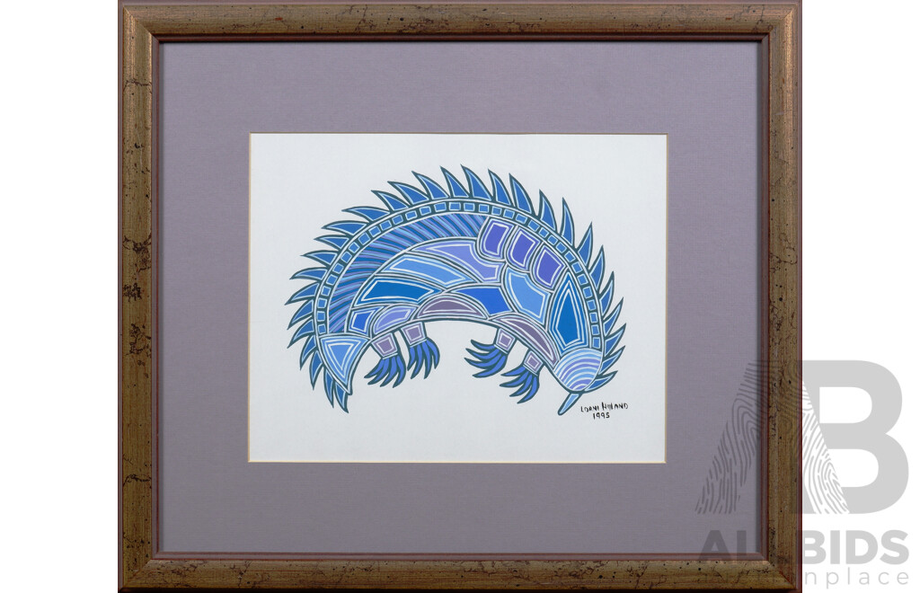 Lorni Hyland, Anteater 1995, Acrylic on Card