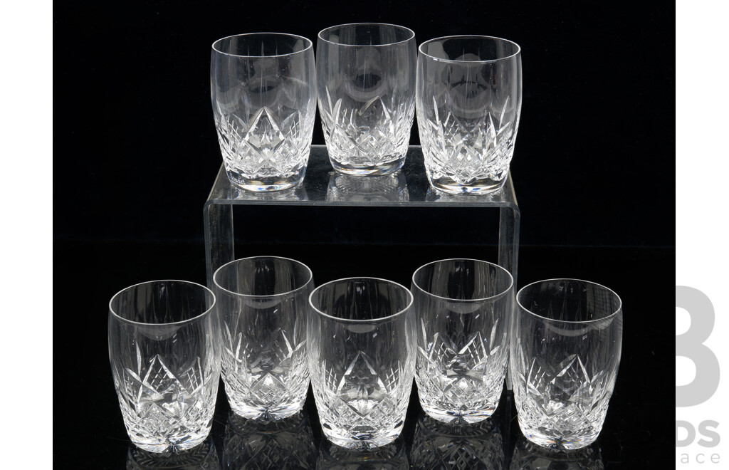 Set Eight Stuart Crystal Tumblers