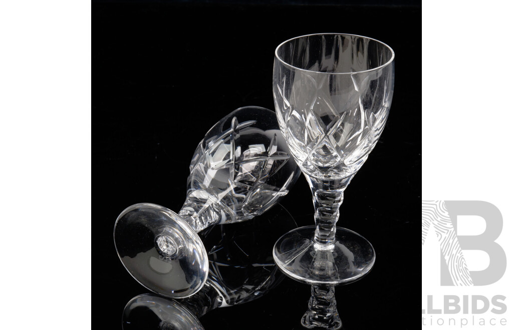 Set Eight Stuart Crystal Sherry Glasses