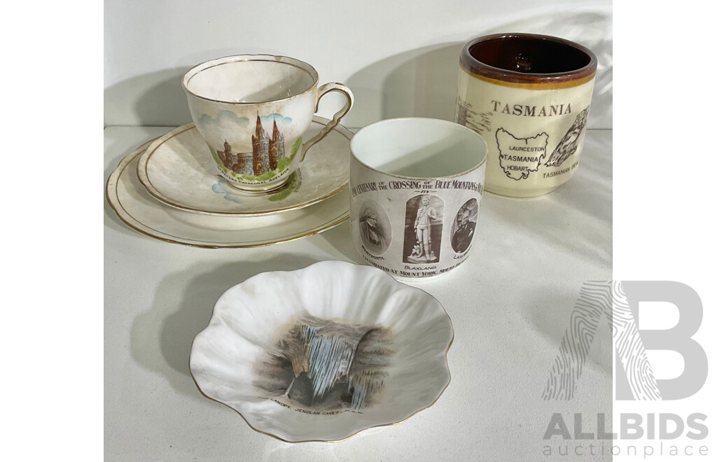 Collection of Vintage Australian Souvenir Cups