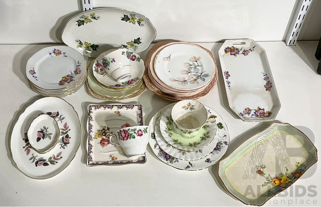 Large Assortment of Vintage Porcelain Inlcuding Brands Such as Royal Albert, Wedgewood and More