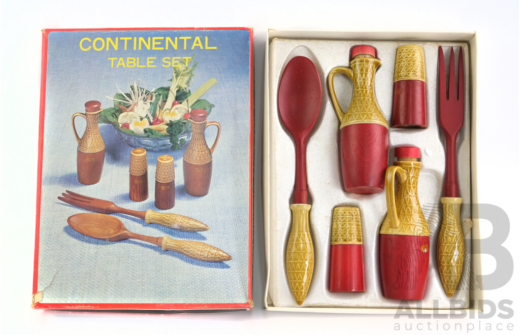 Retro Continental Table Set in Original Box
