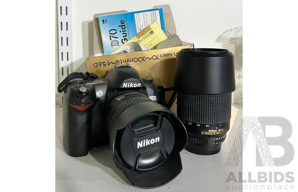 Nikon D70 Digital Camera With 18-55 & 70-300 Lenses
