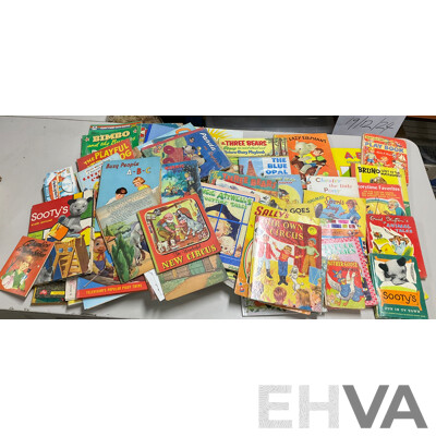 Collection of Mostly 1940's 50's 60's Childrens Books Including Enid Blyton's Animal Tales, Bimbo and the Bunnies, Panda in Toy Land and Much More