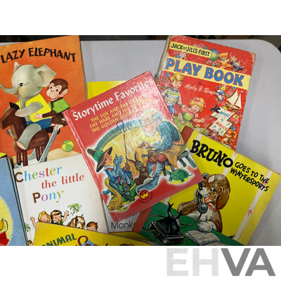 Collection of Mostly 1940's 50's 60's Childrens Books Including Enid Blyton's Animal Tales, Bimbo and the Bunnies, Panda in Toy Land and Much More