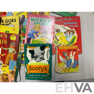 Collection of Mostly 1940's 50's 60's Childrens Books Including Enid Blyton's Animal Tales, Bimbo and the Bunnies, Panda in Toy Land and Much More