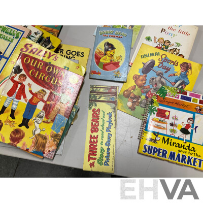 Collection of Mostly 1940's 50's 60's Childrens Books Including Enid Blyton's Animal Tales, Bimbo and the Bunnies, Panda in Toy Land and Much More