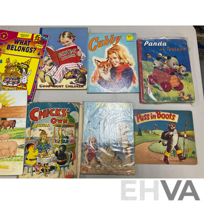 Collection of Mostly 1940's 50's 60's Childrens Books Including Enid Blyton's Animal Tales, Bimbo and the Bunnies, Panda in Toy Land and Much More