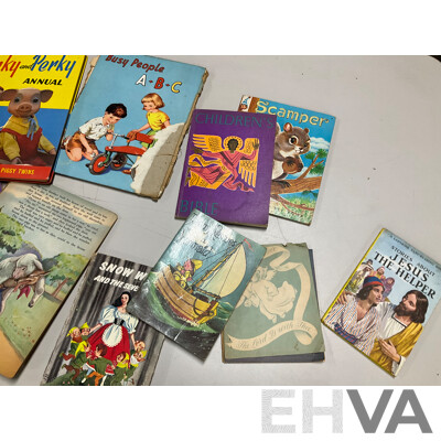 Collection of Mostly 1940's 50's 60's Childrens Books Including Enid Blyton's Animal Tales, Bimbo and the Bunnies, Panda in Toy Land and Much More