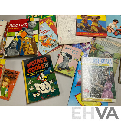 Collection of Mostly 1940's 50's 60's Childrens Books Including Enid Blyton's Animal Tales, Bimbo and the Bunnies, Panda in Toy Land and Much More