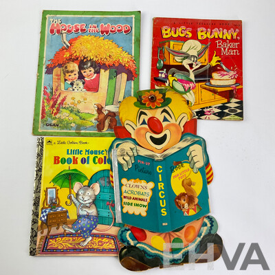 Vintage Collectable Books Including 1968 Batman Story Book Annual, Golden Books, Australian Children's Books, 'The Magic Boomerang' 'A Camping Holiday' 'The White Wallaby' and More