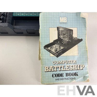Vintage Milton Bradley Electronics Computer Battleship Game with Original Box