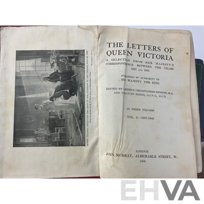 Collection of Antique and Vintage Hard Cover Books Including the Letters of Queen Victoria, John Murray, 1908, Gulliver's Travels, Jonathan Swift, 1937, a Caribbean Mystery, Agatha Christie, the Black Arrow, Robert Louis Stevenson,.......