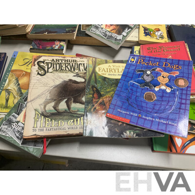 Collection of Vintage and Contemporary Children's Books Including Dragon and Wizard Themes, the Authoritative Calvin & Hobbs, the Enchanted Places, Christopher Milne, the Pirate Omnibus, and More