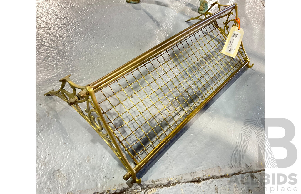 New South Wales Government Railway Reproduction Brass Luggage Rack