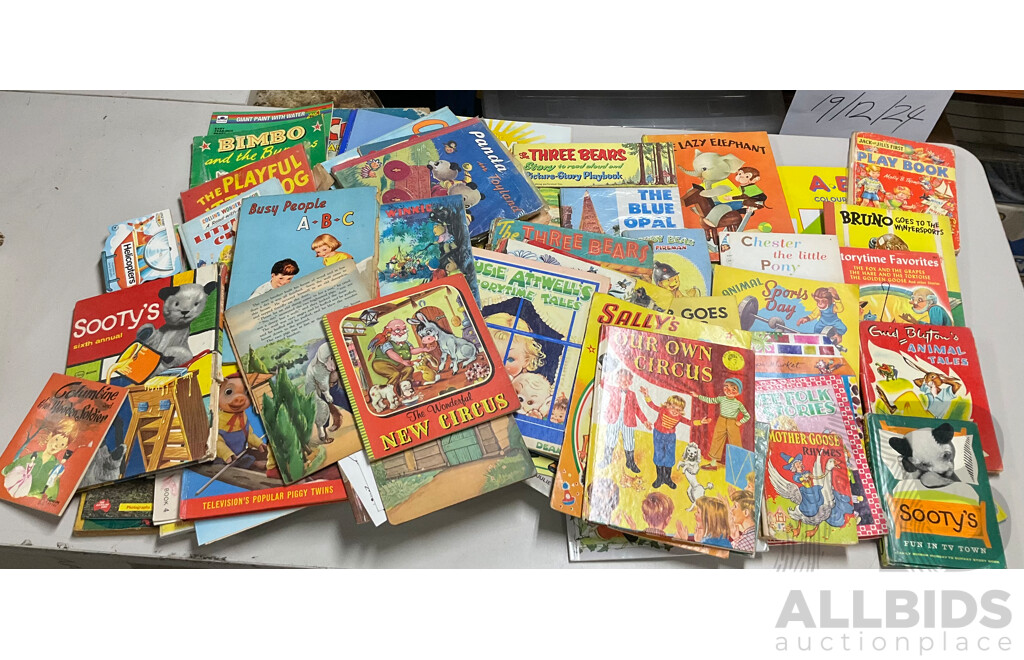 Collection of Mostly 1940's 50's 60's Childrens Books Including Enid Blyton's Animal Tales, Bimbo and the Bunnies, Panda in Toy Land and Much More