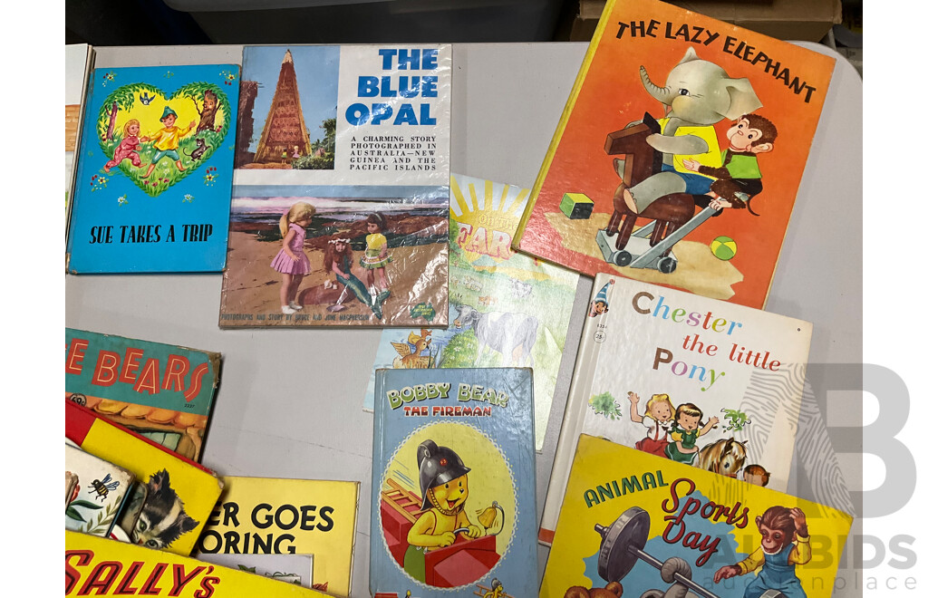 Collection of Mostly 1940's 50's 60's Childrens Books Including Enid Blyton's Animal Tales, Bimbo and the Bunnies, Panda in Toy Land and Much More