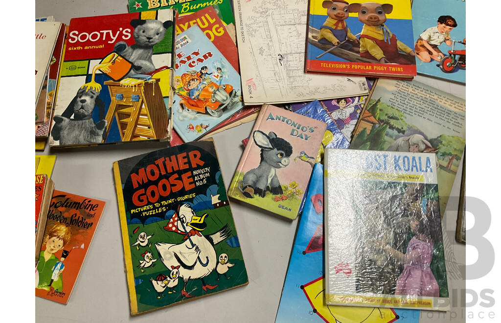 Collection of Mostly 1940's 50's 60's Childrens Books Including Enid Blyton's Animal Tales, Bimbo and the Bunnies, Panda in Toy Land and Much More