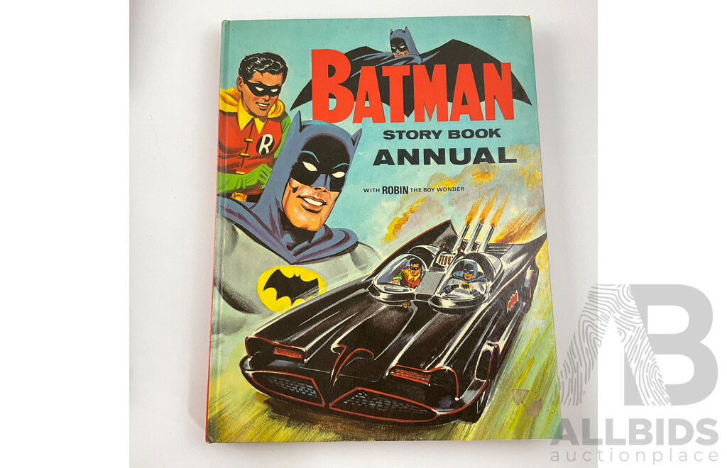 Vintage Collectable Books Including 1968 Batman Story Book Annual, Golden Books, Australian Children's Books, 'The Magic Boomerang' 'A Camping Holiday' 'The White Wallaby' and More