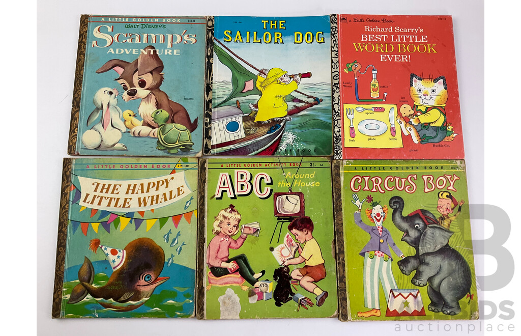 Vintage Collectable Books Including 1968 Batman Story Book Annual, Golden Books, Australian Children's Books, 'The Magic Boomerang' 'A Camping Holiday' 'The White Wallaby' and More