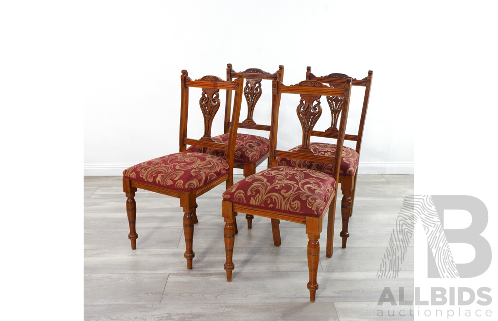 Set of Four Edwardian Sitting Room Chairs