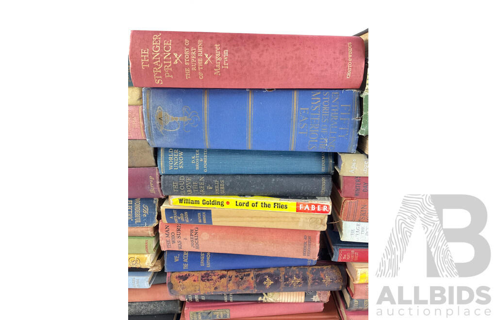 Collection of Antique and Vintage Books Including C.S Lewis, 'The Voyage of the Dawn Trader' 1965, H.V Morton the Call of England and Atlantic Meeting, First Edition World Under Snow, D.K Broster, Lord of the Flies and Many More