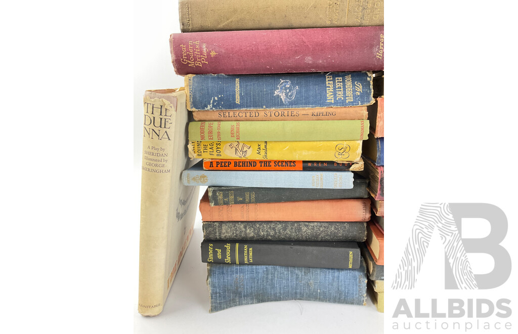 Collection of Antique and Vintage Books Including C.S Lewis, 'The Voyage of the Dawn Trader' 1965, H.V Morton the Call of England and Atlantic Meeting, First Edition World Under Snow, D.K Broster, Lord of the Flies and Many More