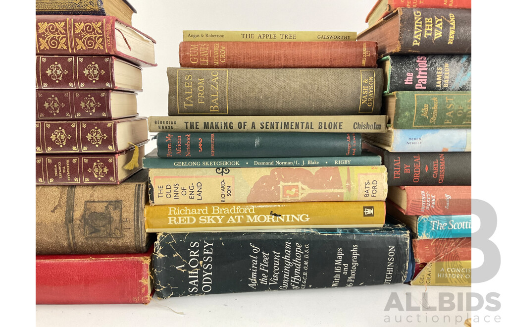 Collection of Antique and Vintage Books Including First Editions Trial by Ordeal, Caryl Chessman, Tales From Balzac, 1927 Nash and Grayson, Red Sky at Morning Richard Bradford, Shakespeare's Complete Works I-IV.......