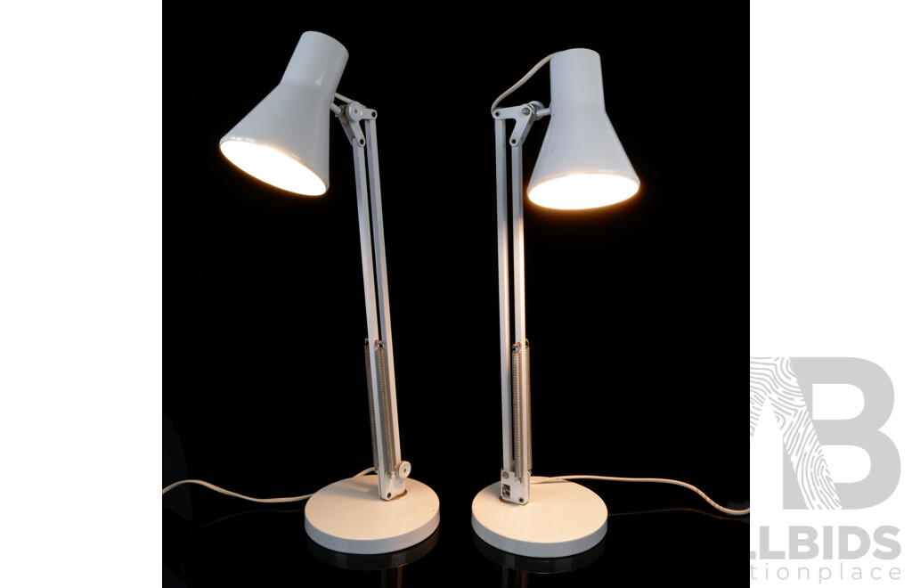 Pair of Vintage Planet Heavy Based Desk Lamps