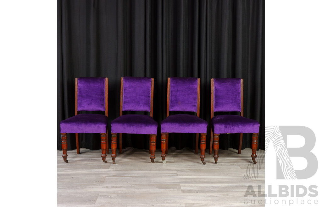 Set of Four Late Edwardian Mahogany Dining Chairs