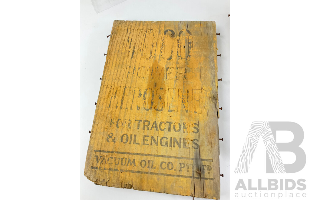 Two Voco Power Kerosene Timber Box Ends