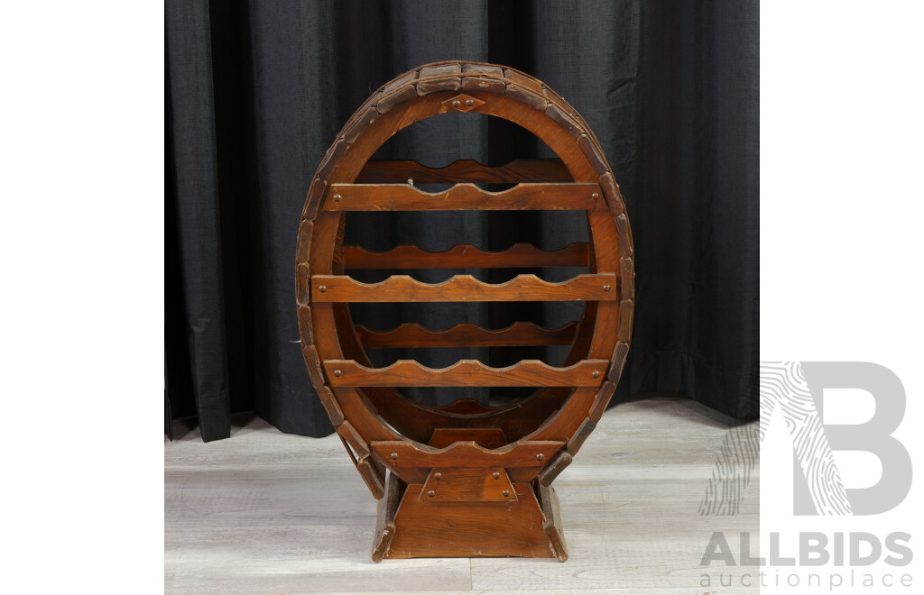 Timber Barrell Form Wine Rack