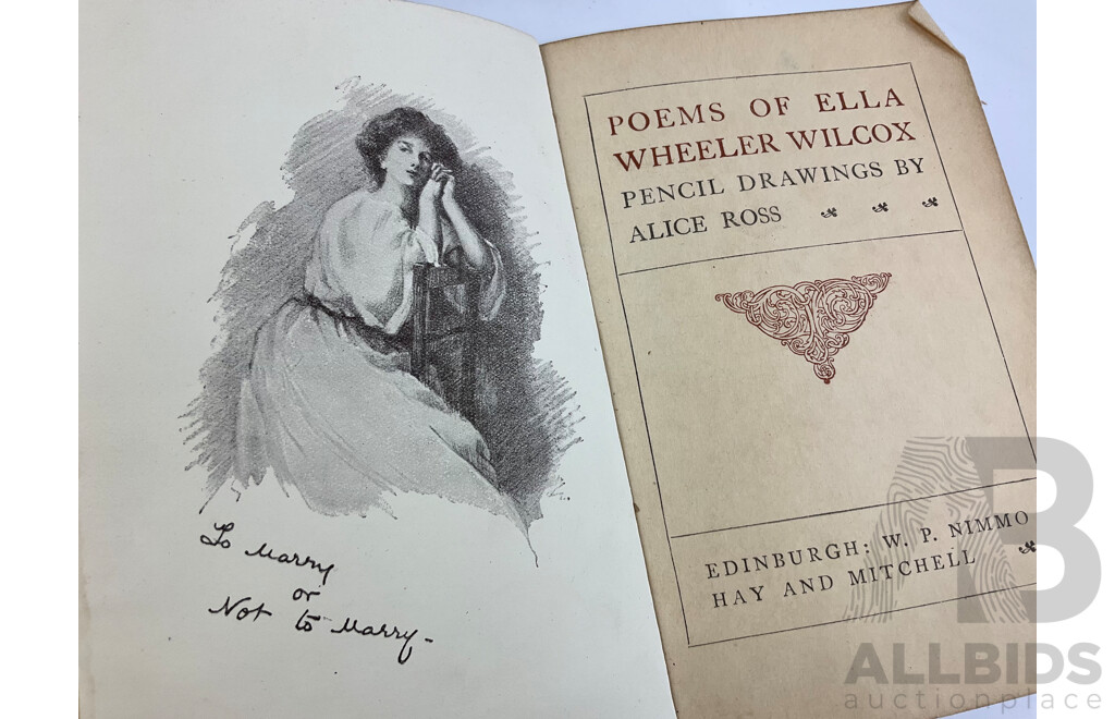 Collection of Antique and Vintage Books Including the Triail Hunter, Gustave Aimrd 1863, Poems Ella Wheeler Wilcox, the Complete Works of William Shakespeare, Don Quixote, Miguel De Cervantes and More