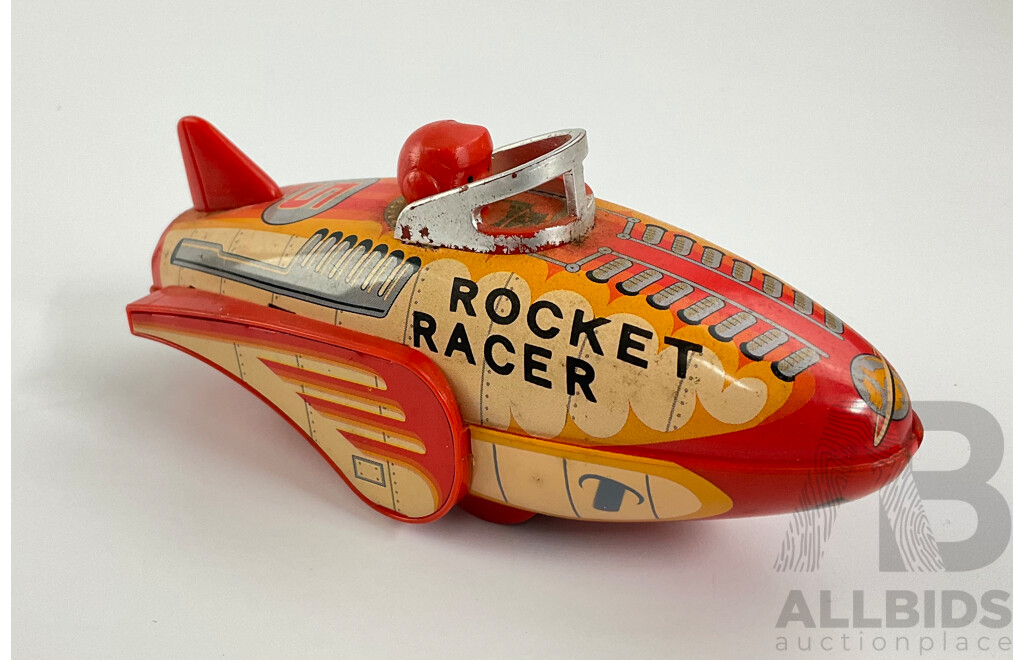 Vintage Masudaya Mini Rocket Racer with Original Box, Made in Japan