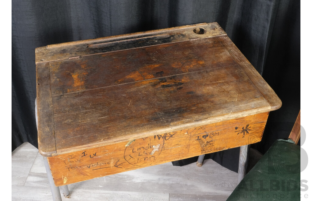 Vintage School Desk and Edwardian Chair