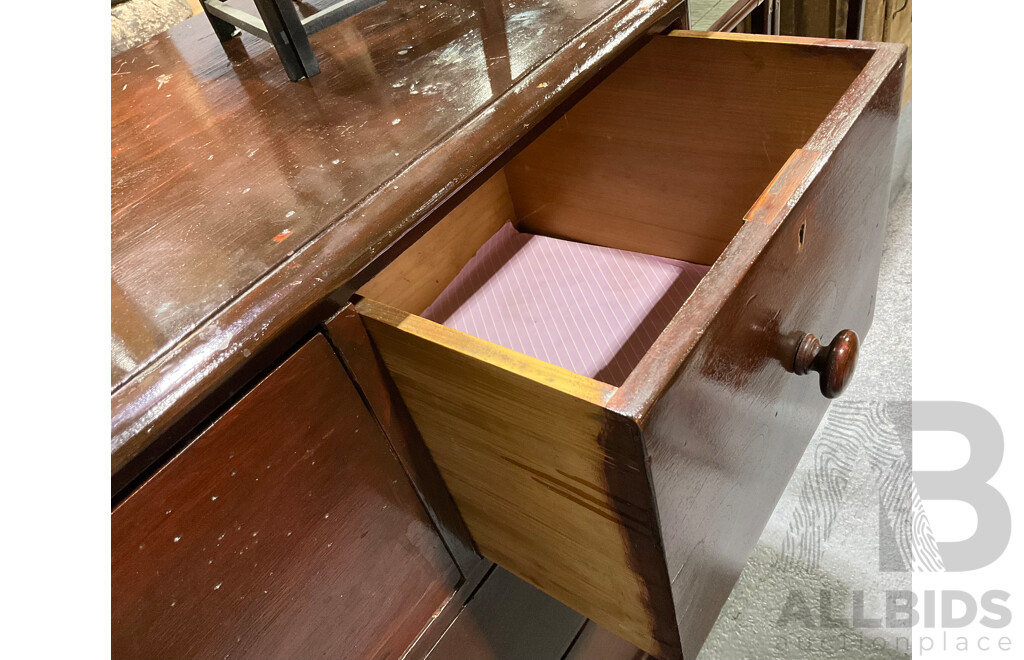 Stained Edwardian Chest of Four Drawers