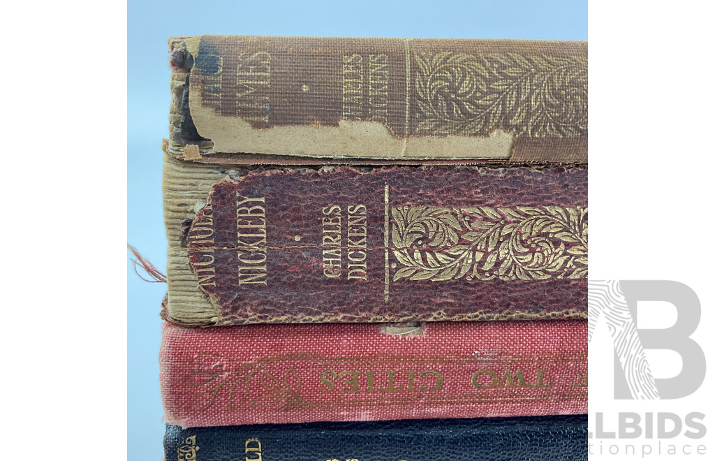 Collection of Vintage Charles Dickens Books Including Â Tale of Two Cities, Nicholas Nickleby, Hard Times, Great Expectations, David Copperfield, Oliver Twist - Some with Illustrations