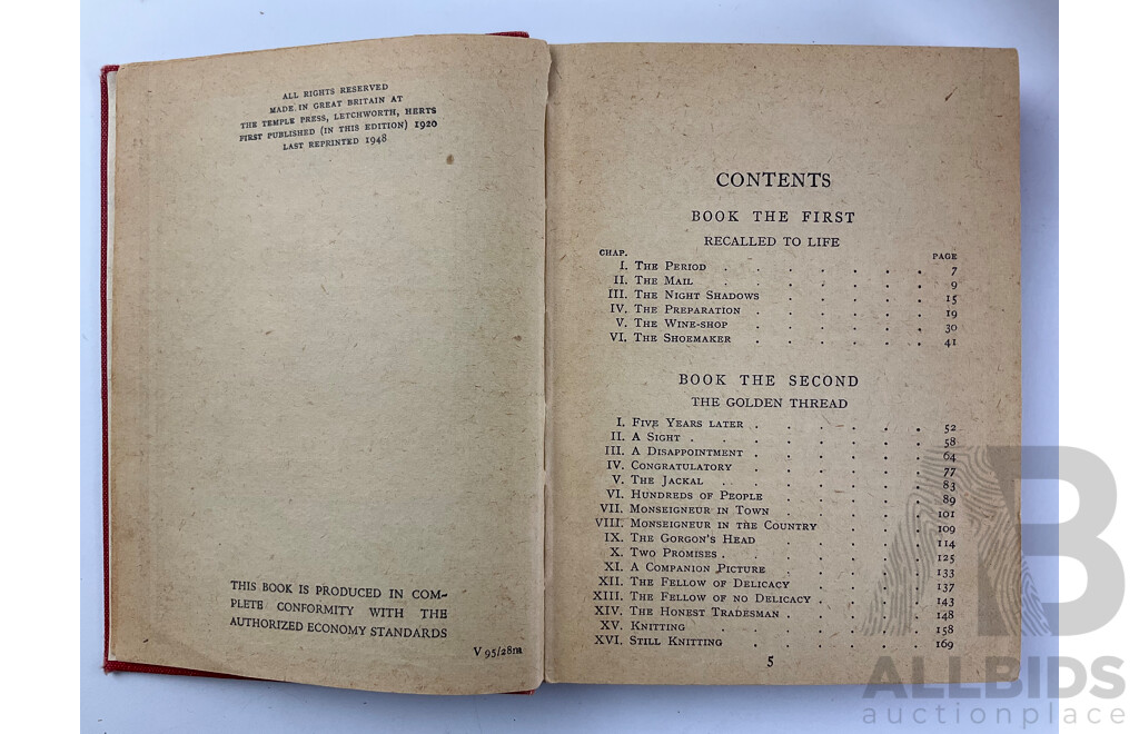 Collection of Vintage Charles Dickens Books Including Â Tale of Two Cities, Nicholas Nickleby, Hard Times, Great Expectations, David Copperfield, Oliver Twist - Some with Illustrations